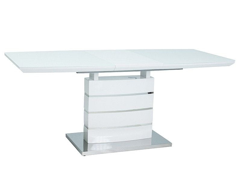 Veneti Rozkladací jedálenský stôl WOLFGANG - 140x80, biely